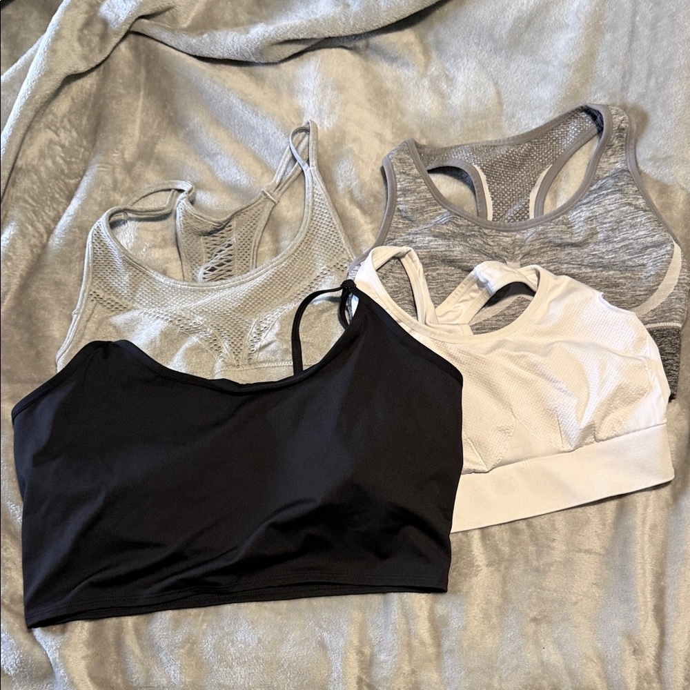 Victoria's Secret Sports Bras - Black, Gray, White